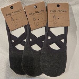 Yoga Socks (Gray), 3-pack